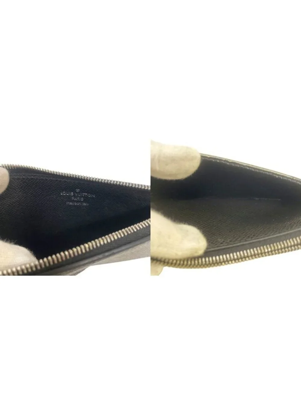 Louis Vuitton Monogram Eclipse Taigarama Fragment Case Coin Card Holder Black
